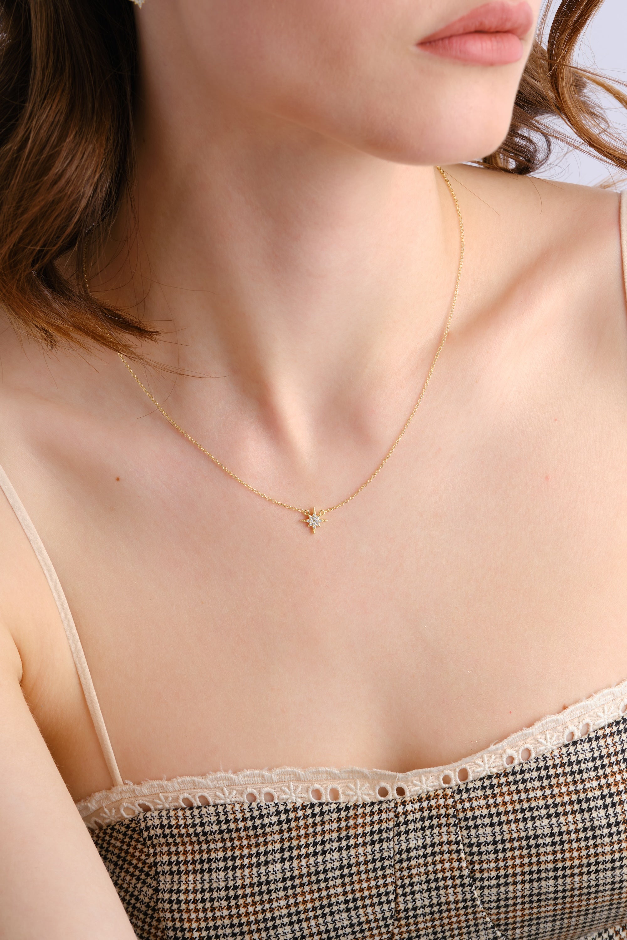 14k Gold Vermeil North Star Necklace