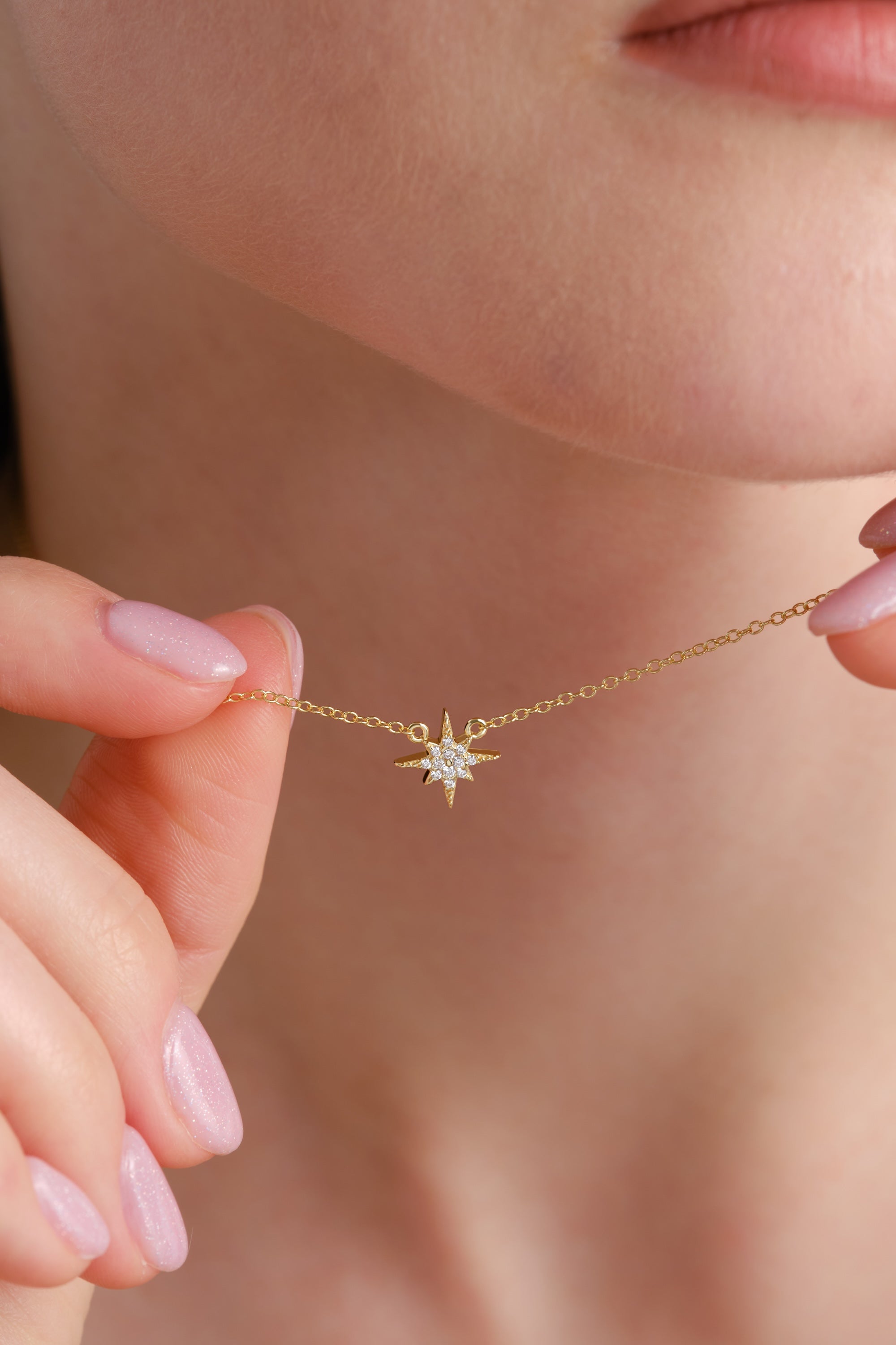 14k Gold Vermeil North Star Necklace