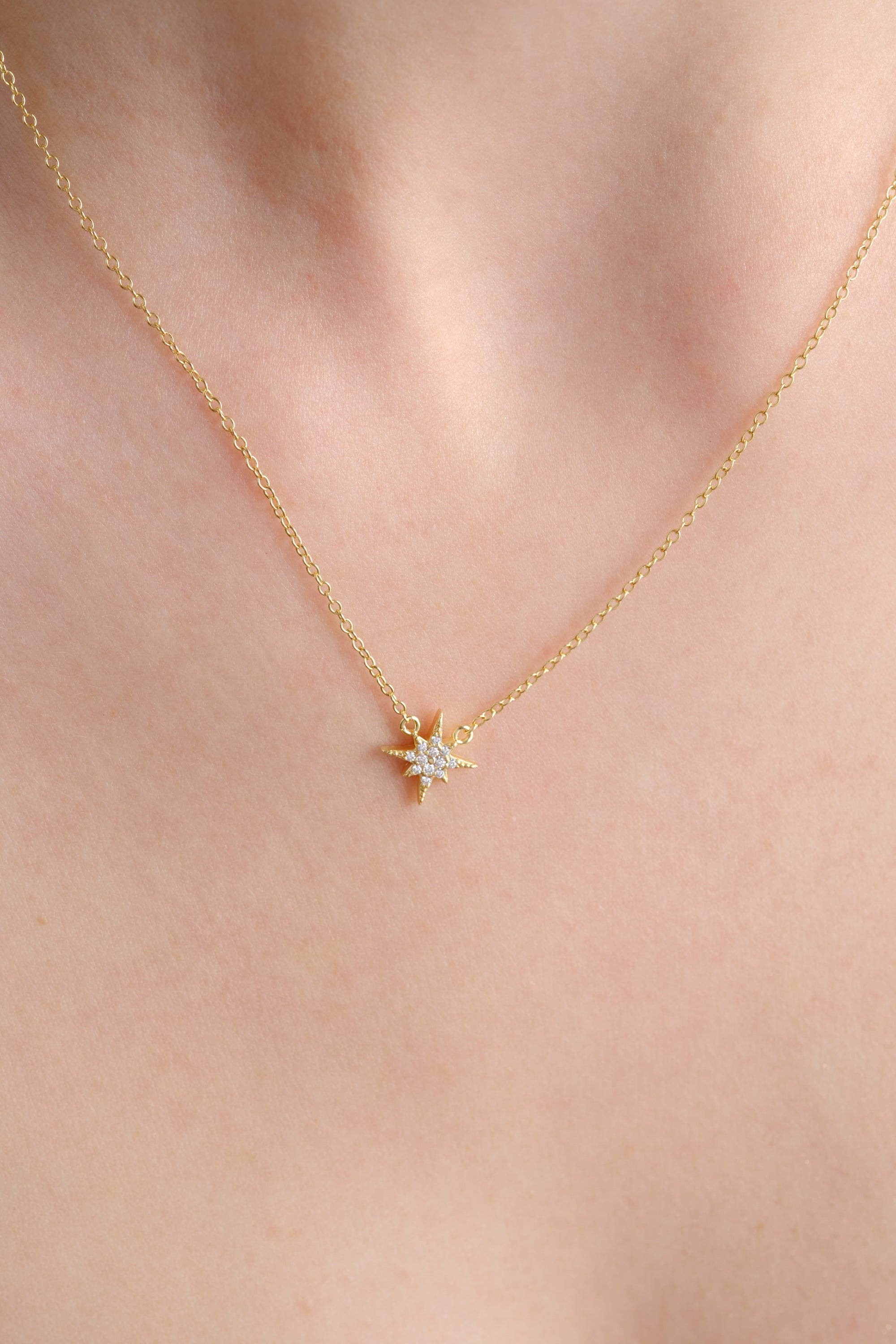 14k Gold Vermeil North Star Necklace