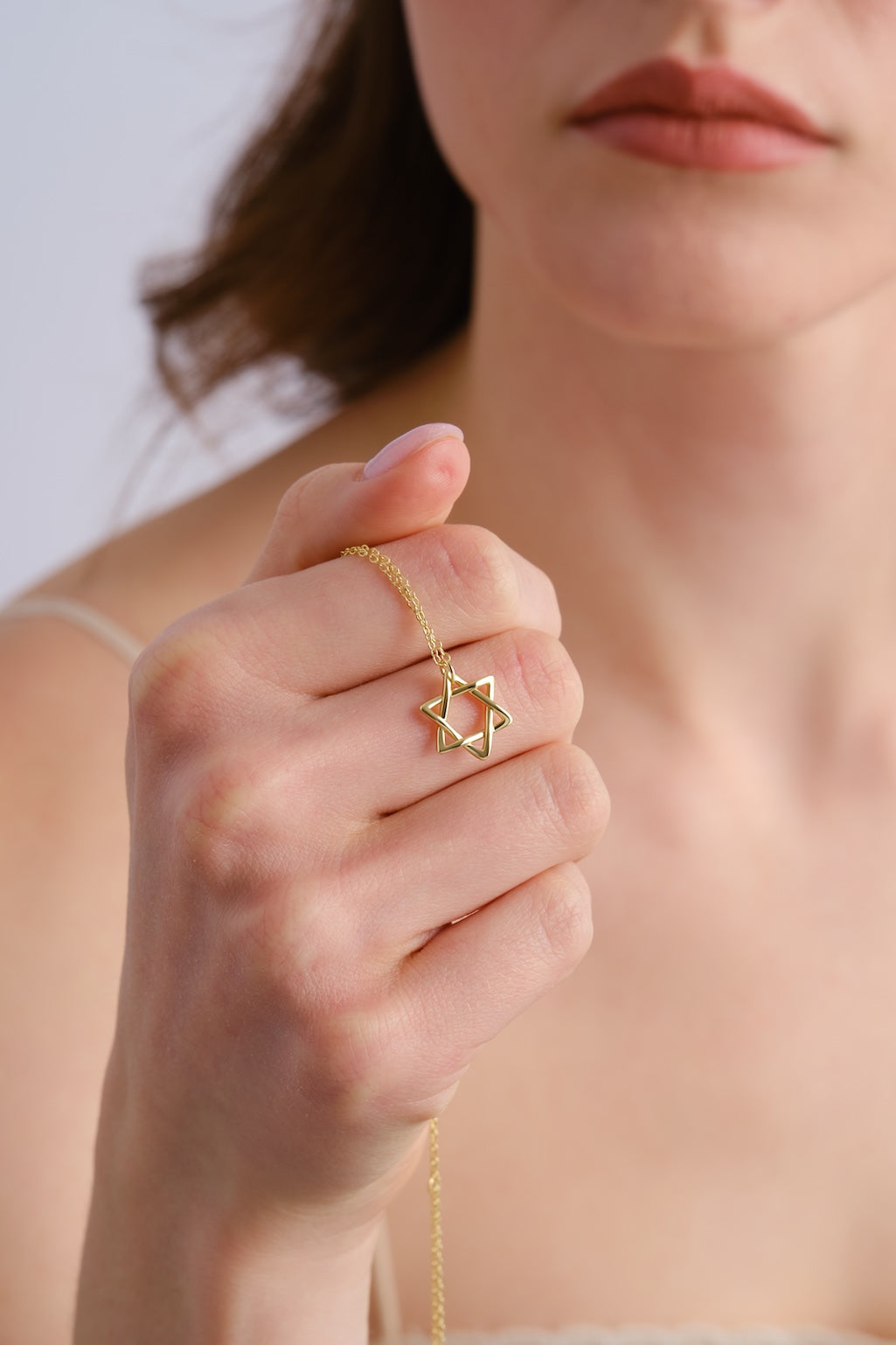 Star of David Necklace, 14K Gold Vermeil