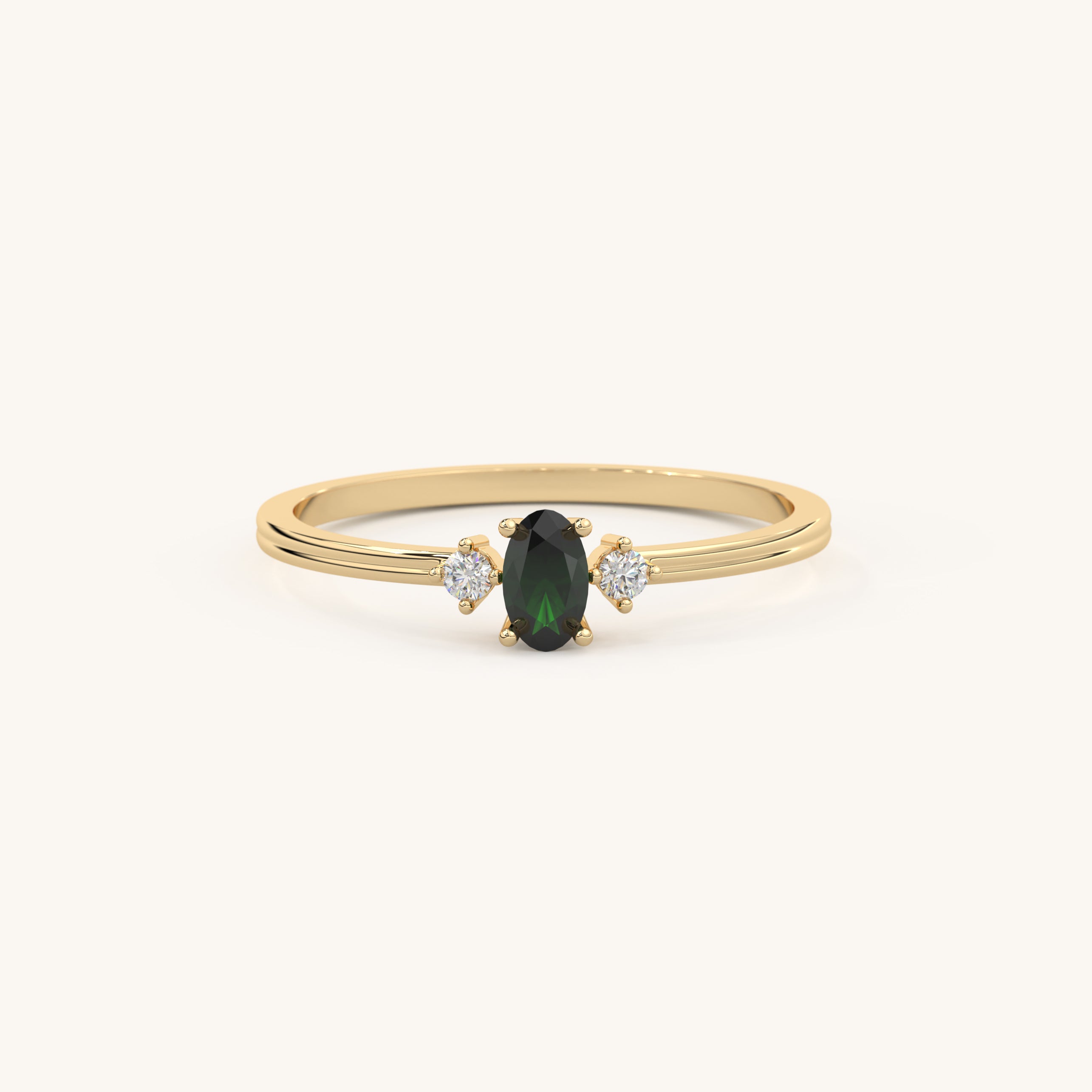 Oval Cut Birthstone Ring 14k Gold