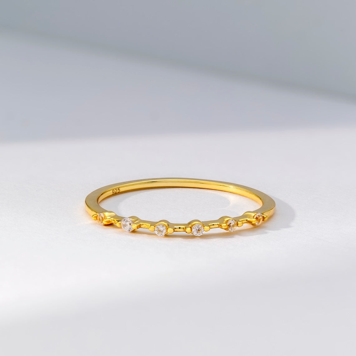 14k Gold Vermeil Floating Half Eternity Ring