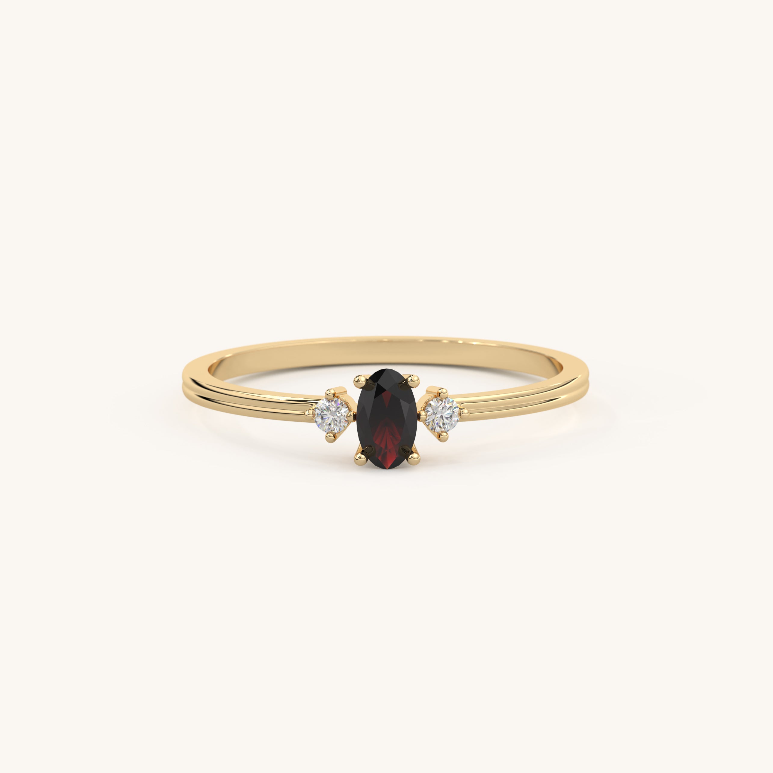 Oval Cut Birthstone Ring 14k Gold