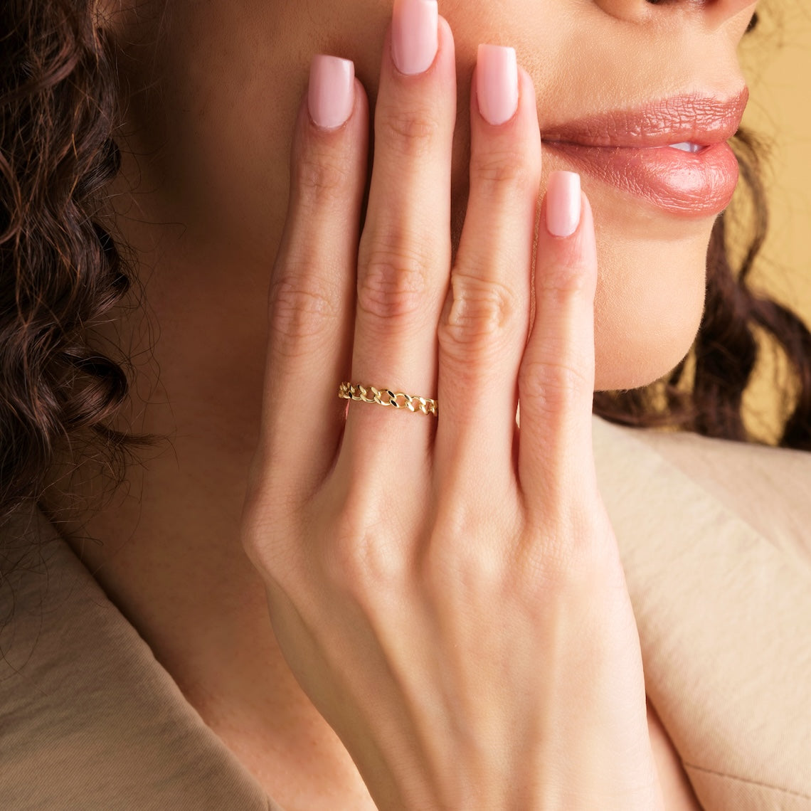 gold chain ring