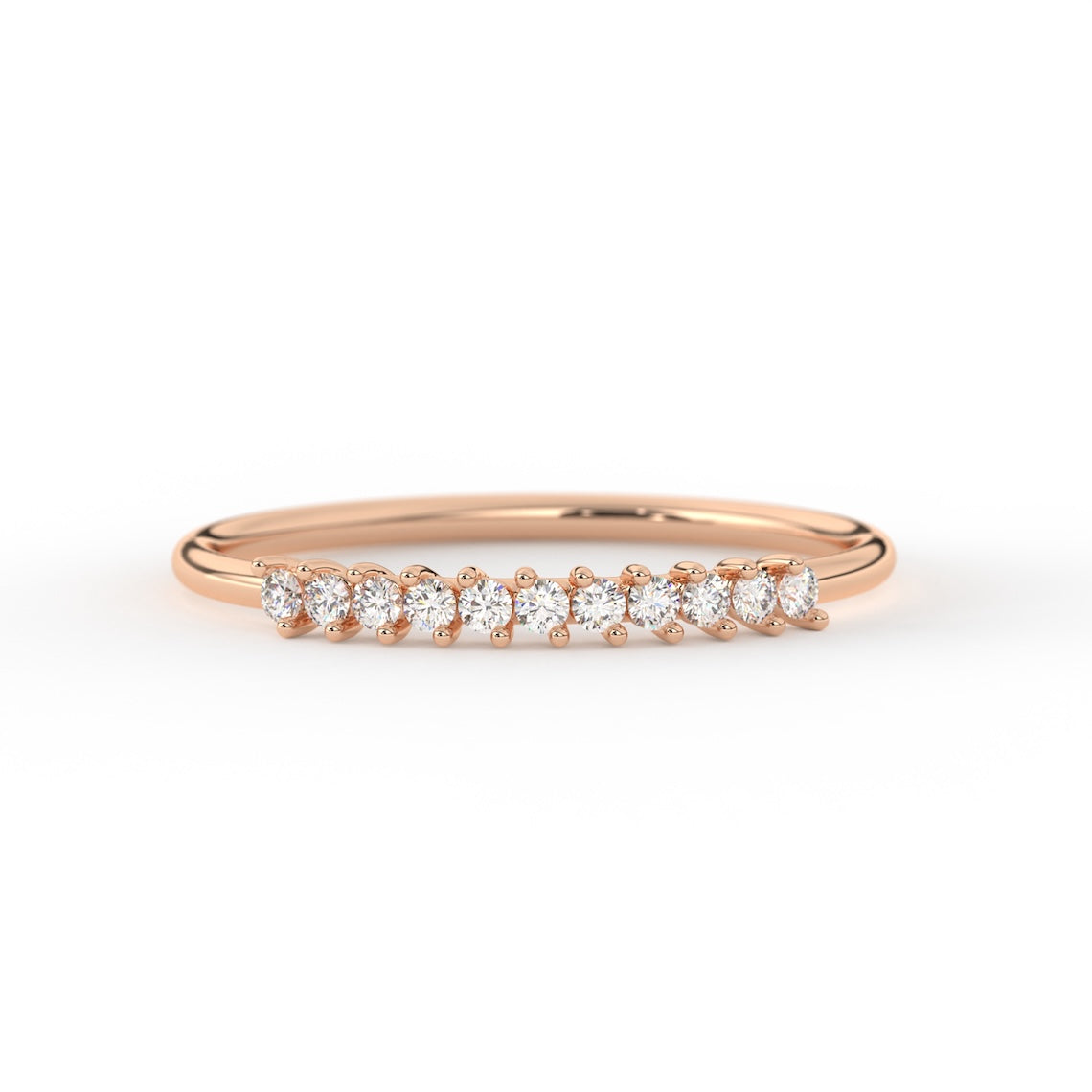 Dainty Diamond Stackable Ring 14k Gold