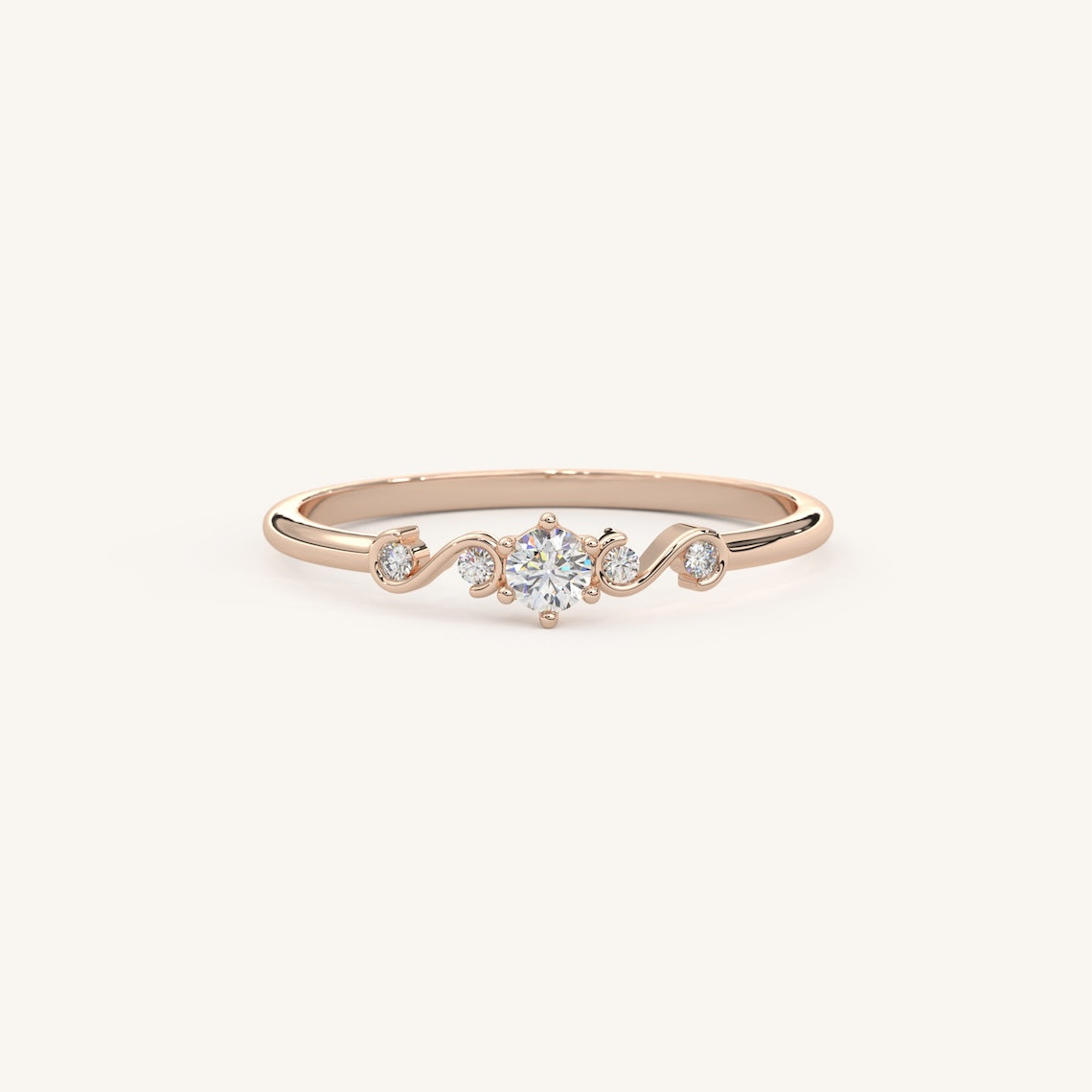 Art Deco Engagement Ring 14k Gold