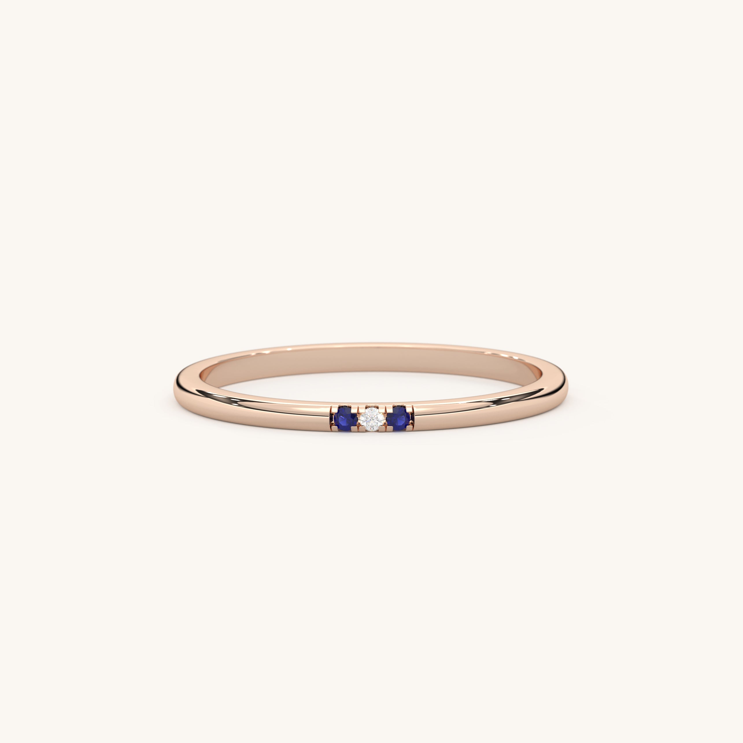 Minimalist Birthstone Ring 14K Gold