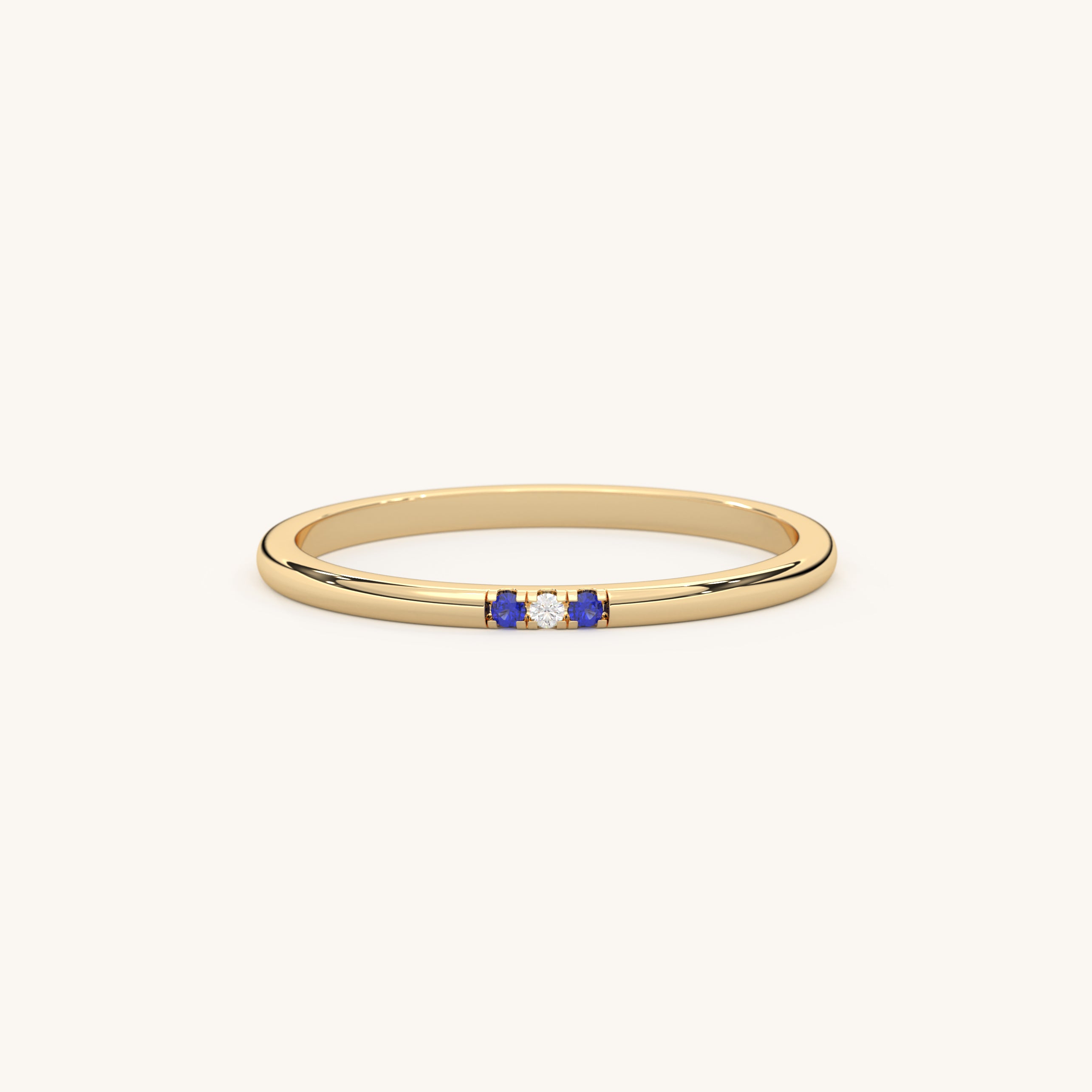 Minimalist Birthstone Ring 14K Gold