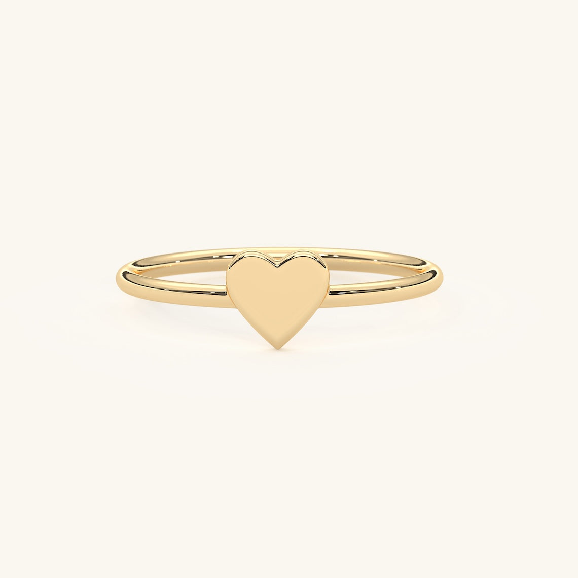 Heart Signet Ring 14k Gold