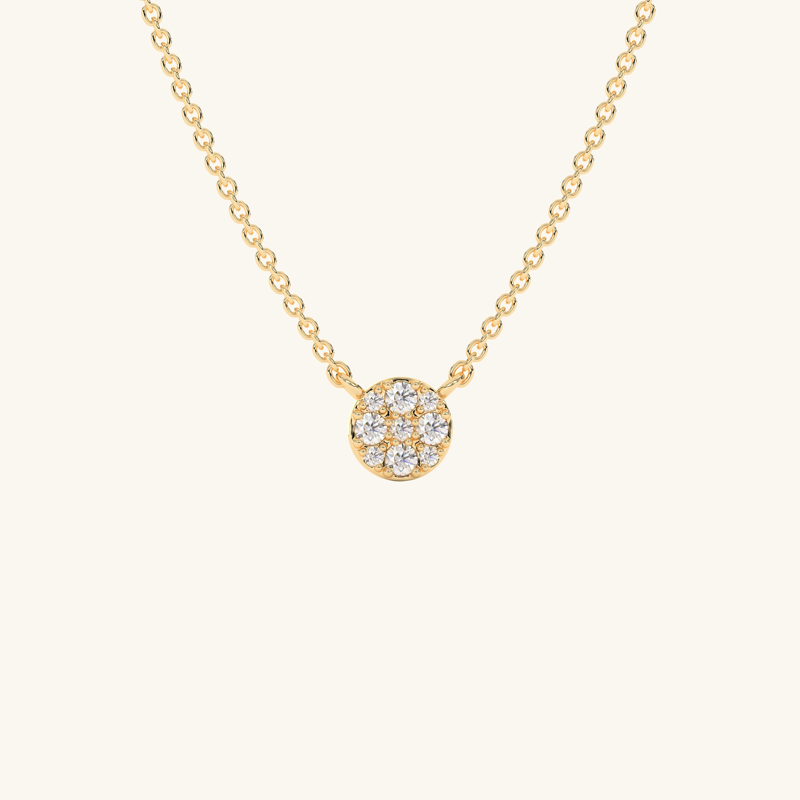 14k Gold Vermeil Dainty Diamond Necklace