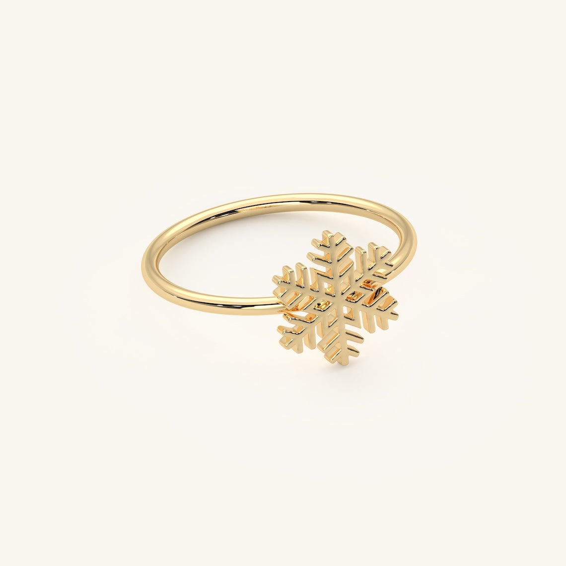 14k Gold Vermeil Snowflake Ring