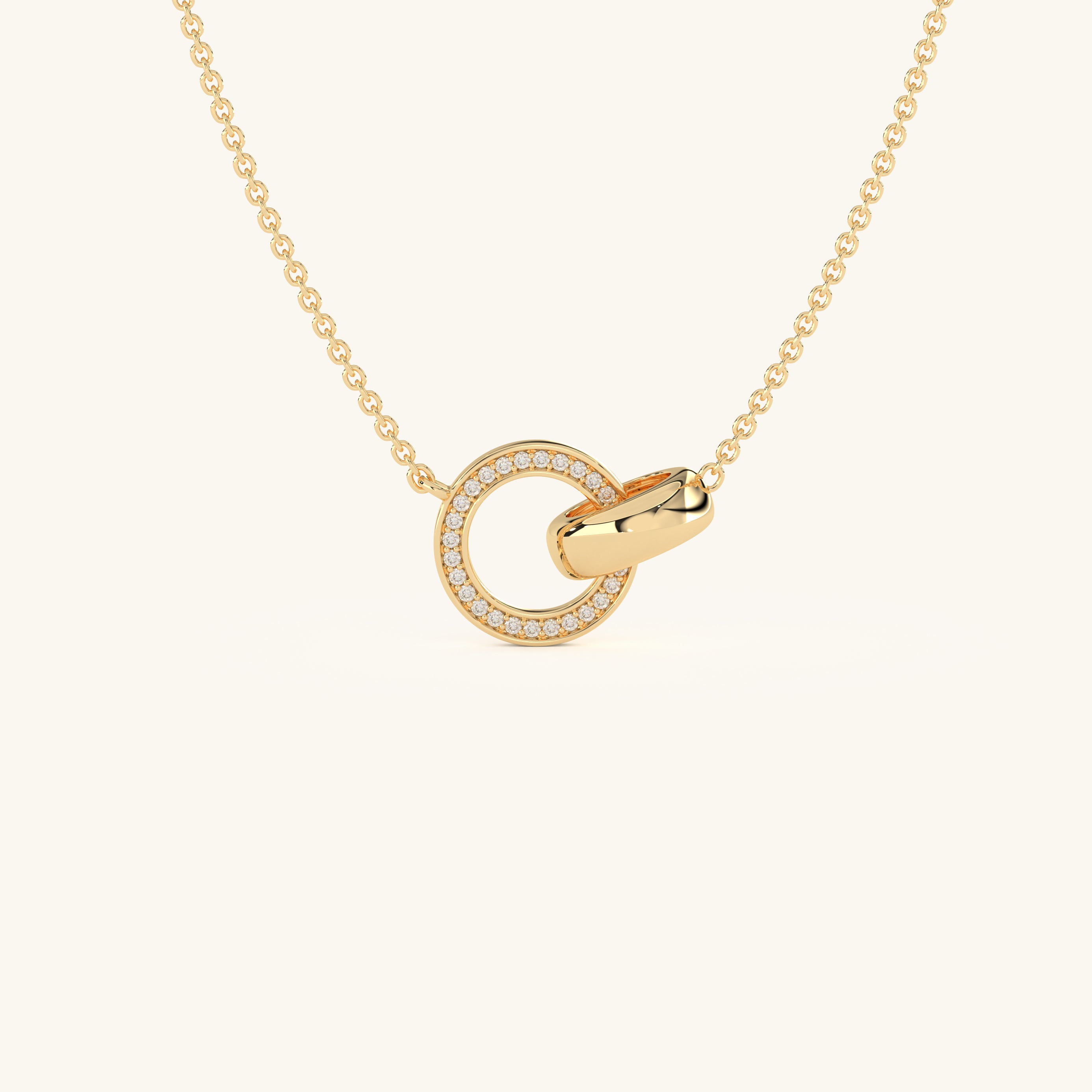 14k Gold Vermeil Interlocking Necklace