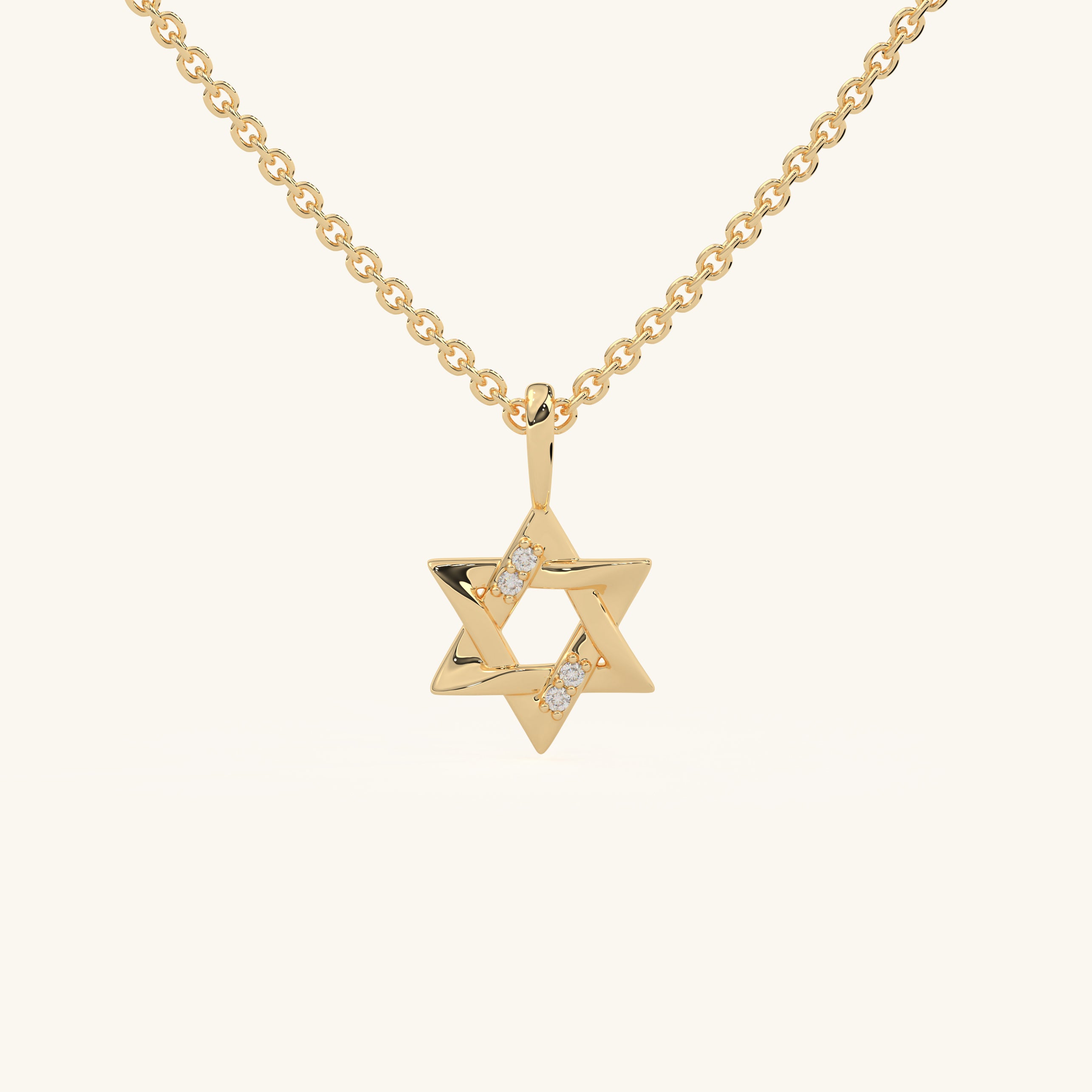 Star of David Necklace in 14K Gold Vermeil
