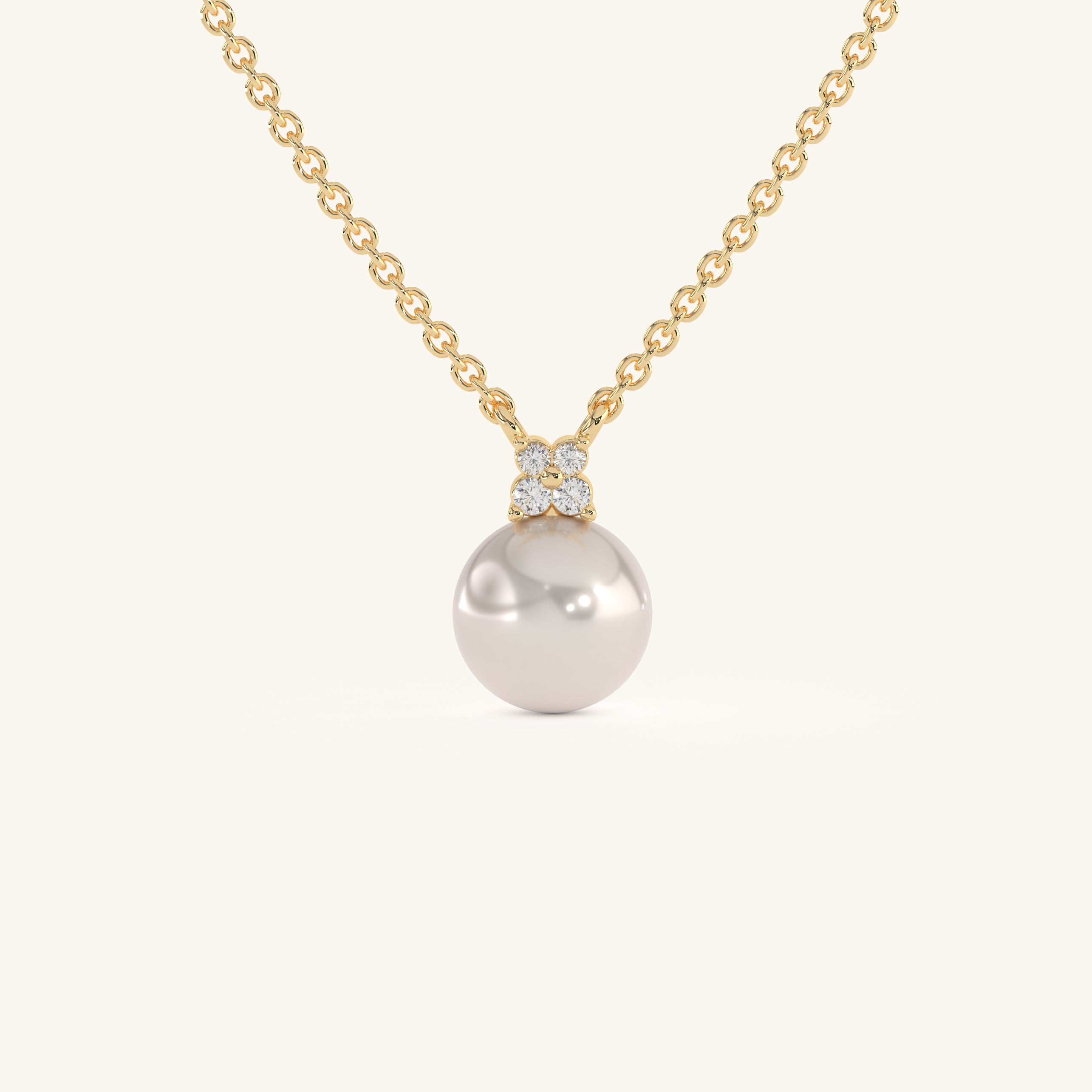 14k Gold Vermeil Dainty Pearl Necklace