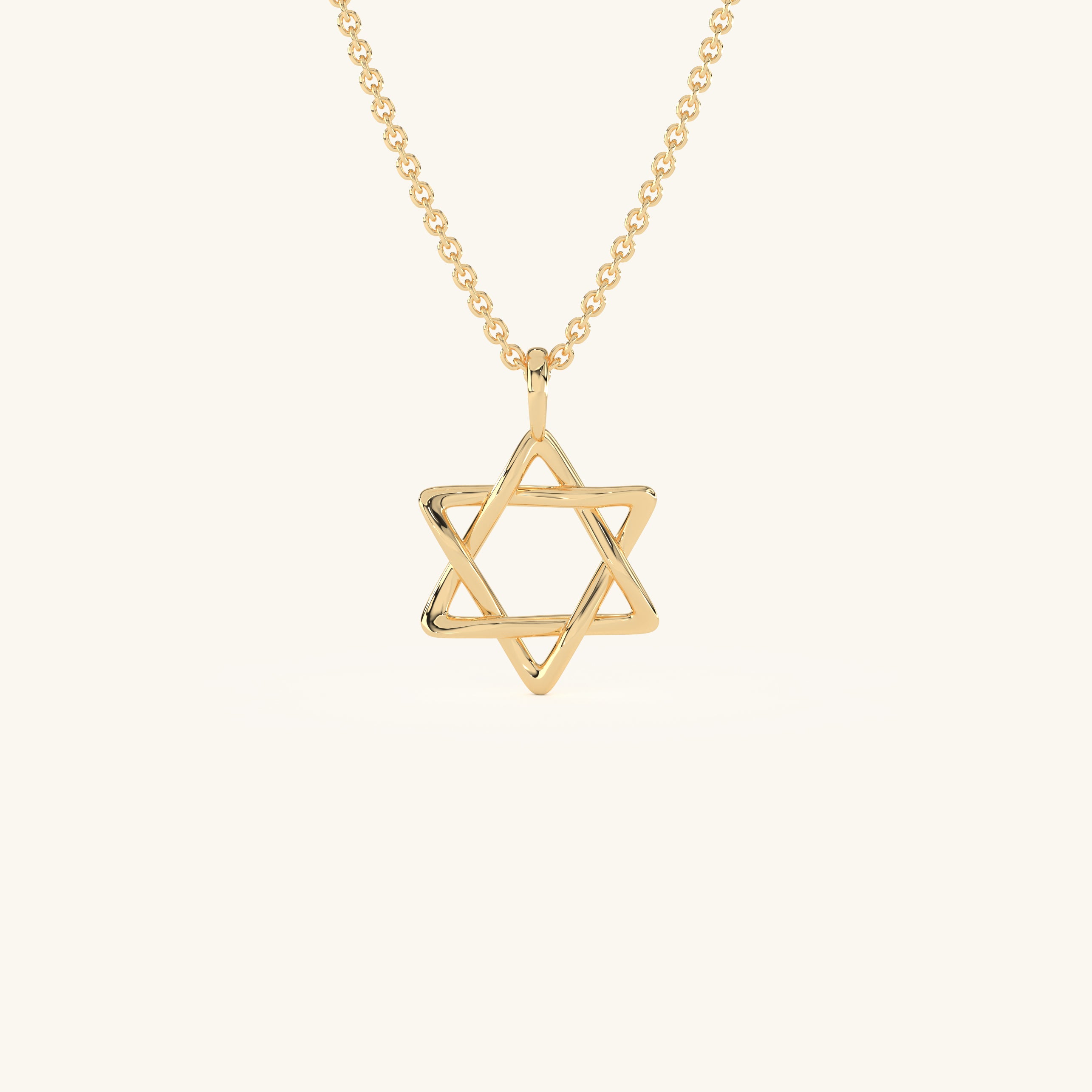 Star of David Necklace, 14K Gold Vermeil
