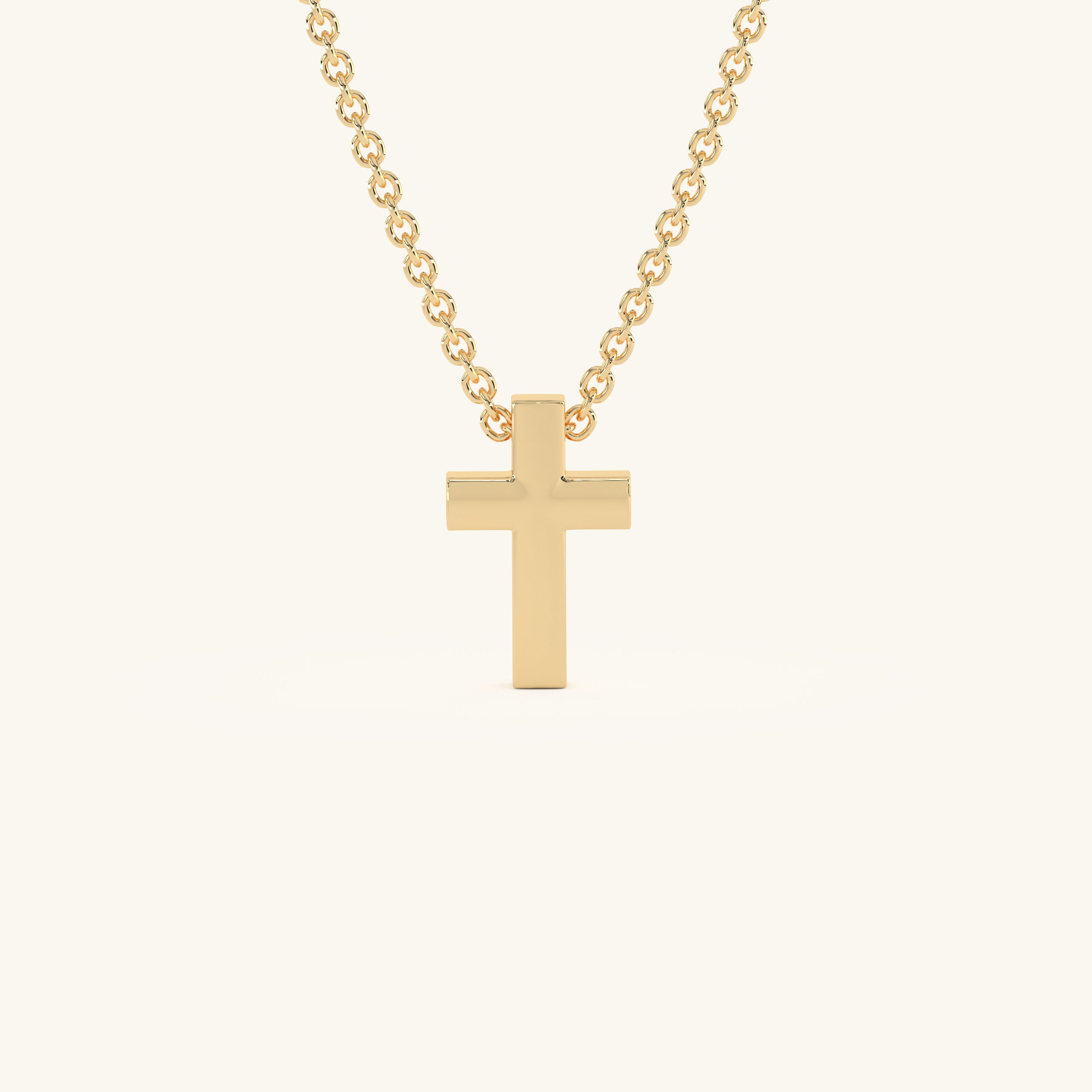 14k Gold Vermeil Cross Necklace