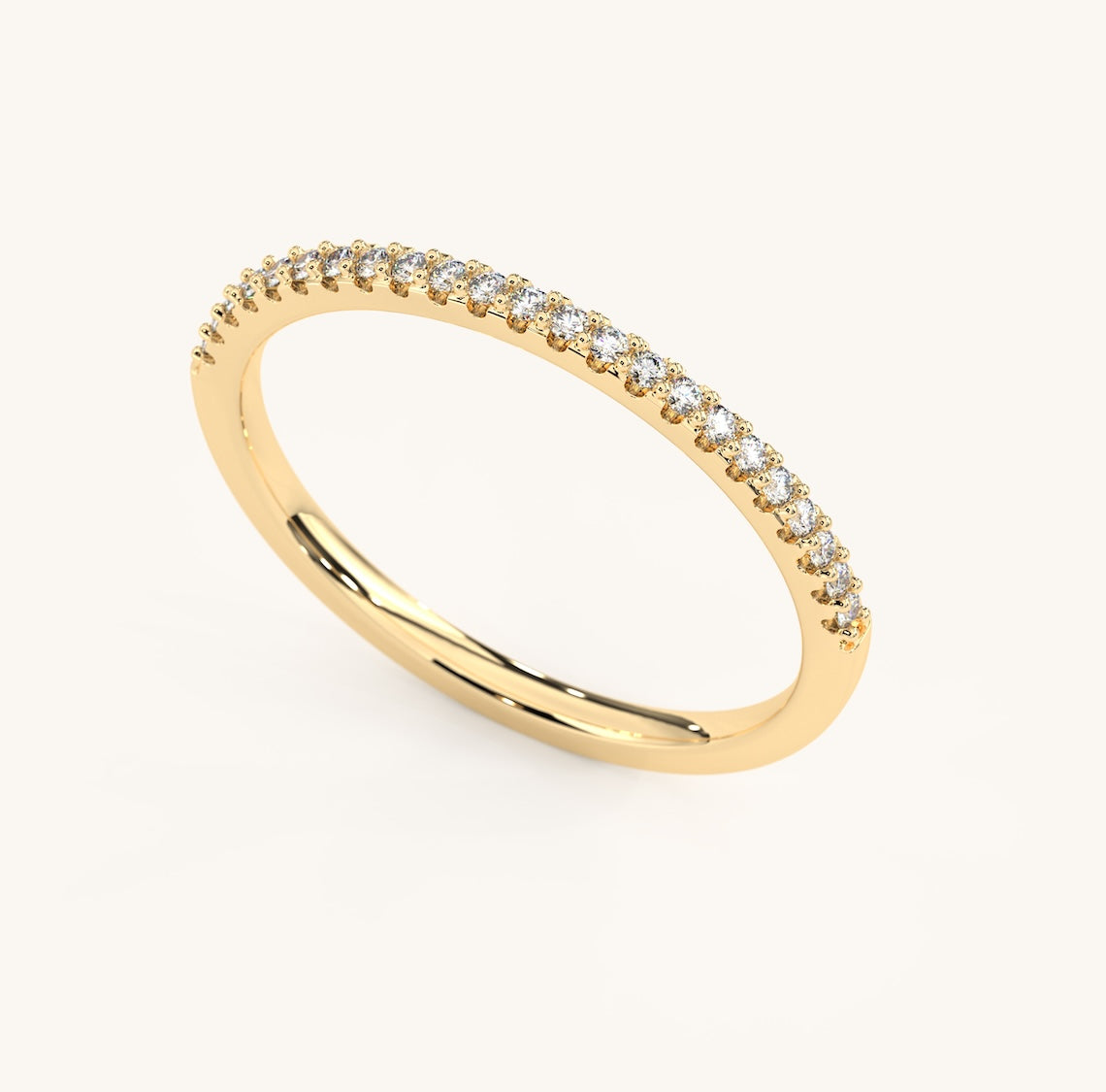 18k Gold Vermeil Half Eternity Ring