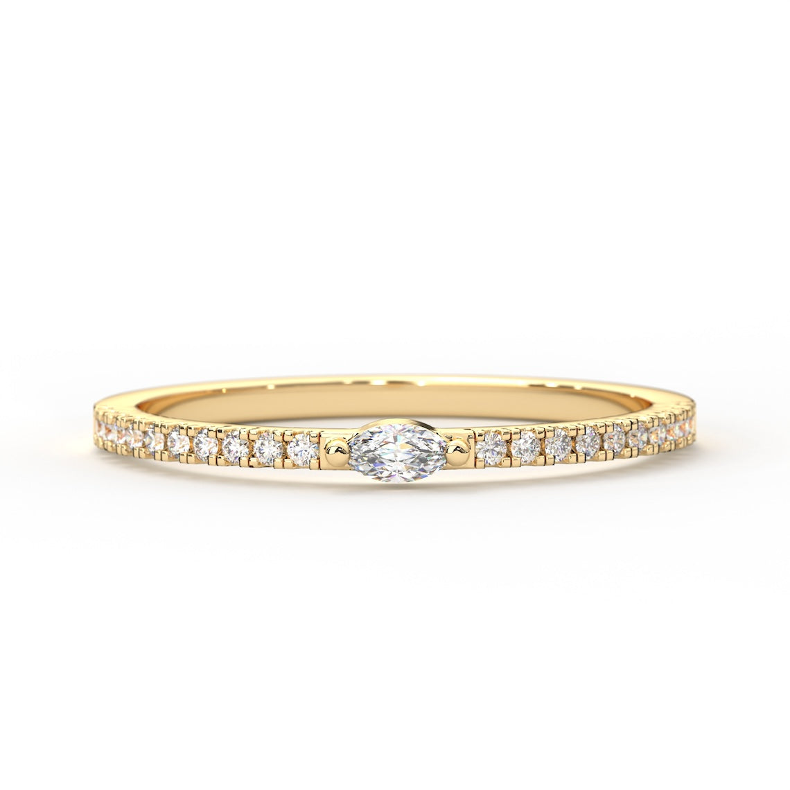 Marquise Diamond Ring 14K Gold