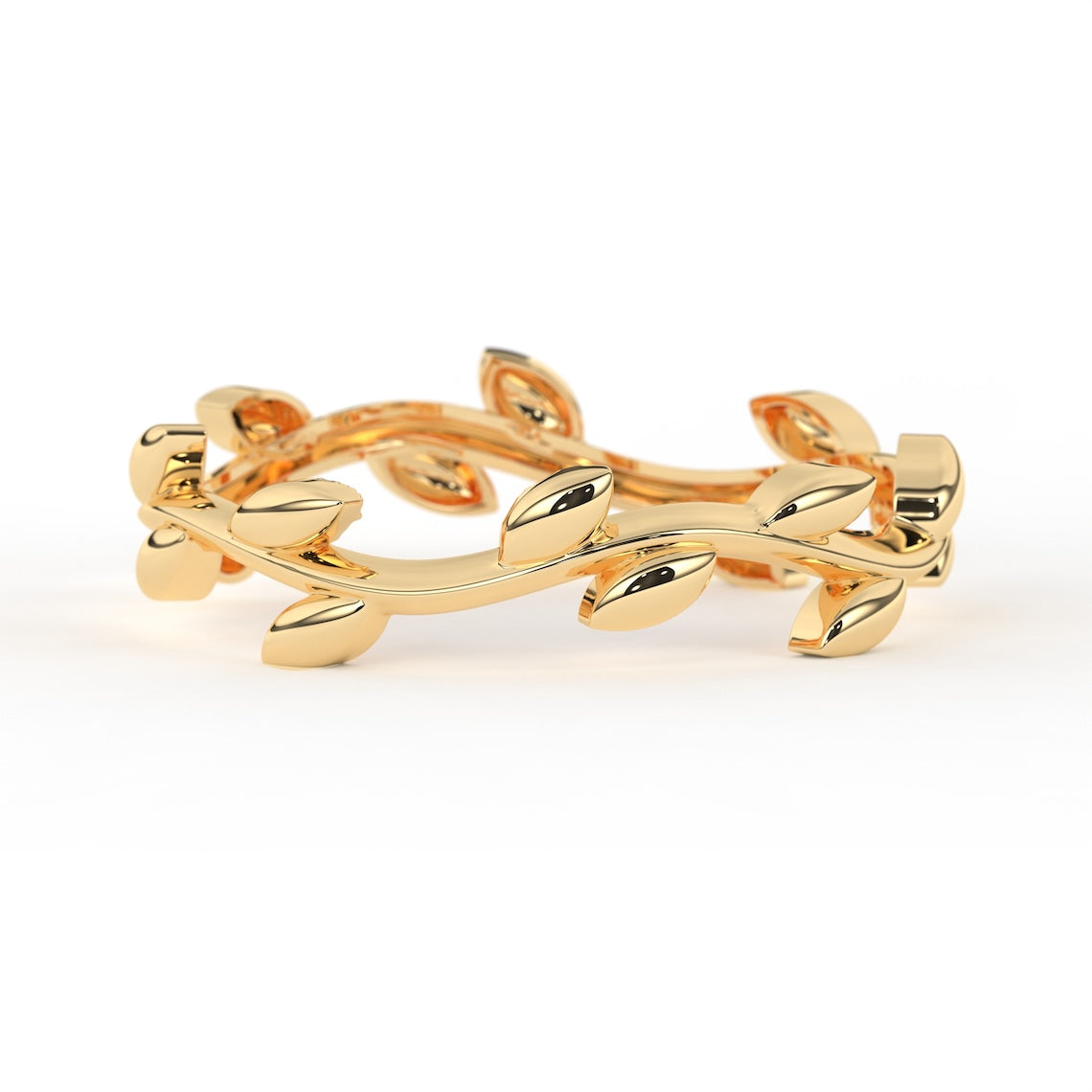 14k Gold Leaf Ring, Artemis