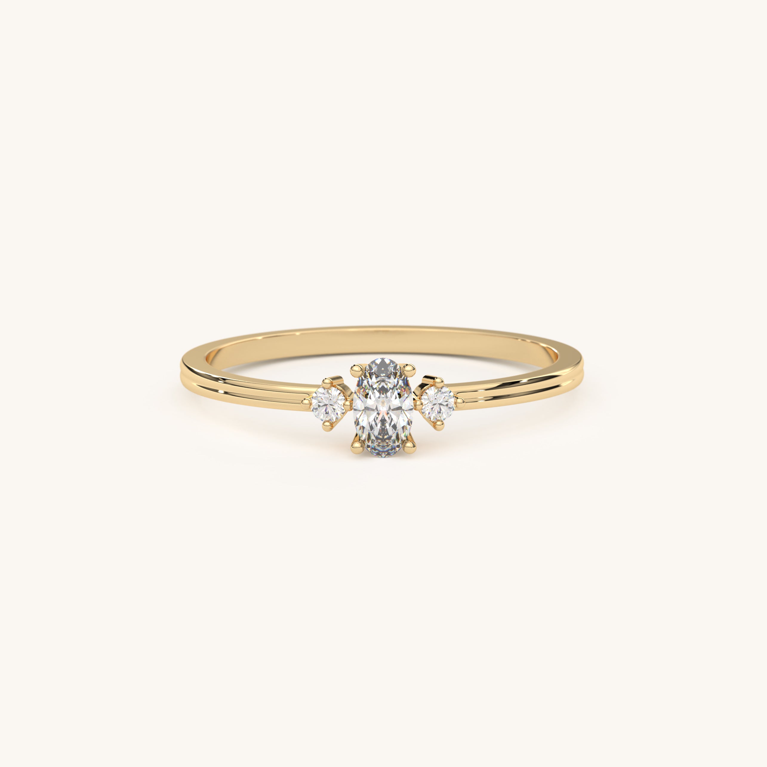 Oval Cut Birthstone Ring 14k Gold