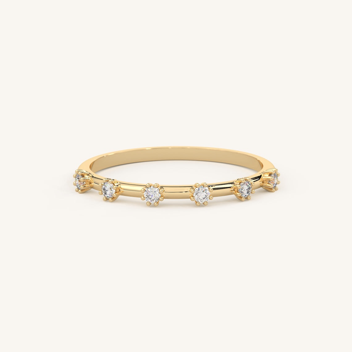 Floating Half Eternity Ring 14k Gold