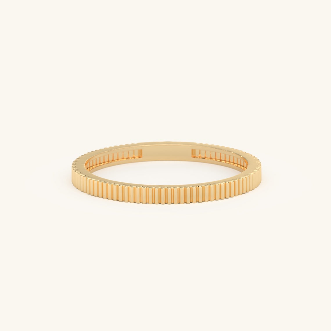 ribbed wedding band