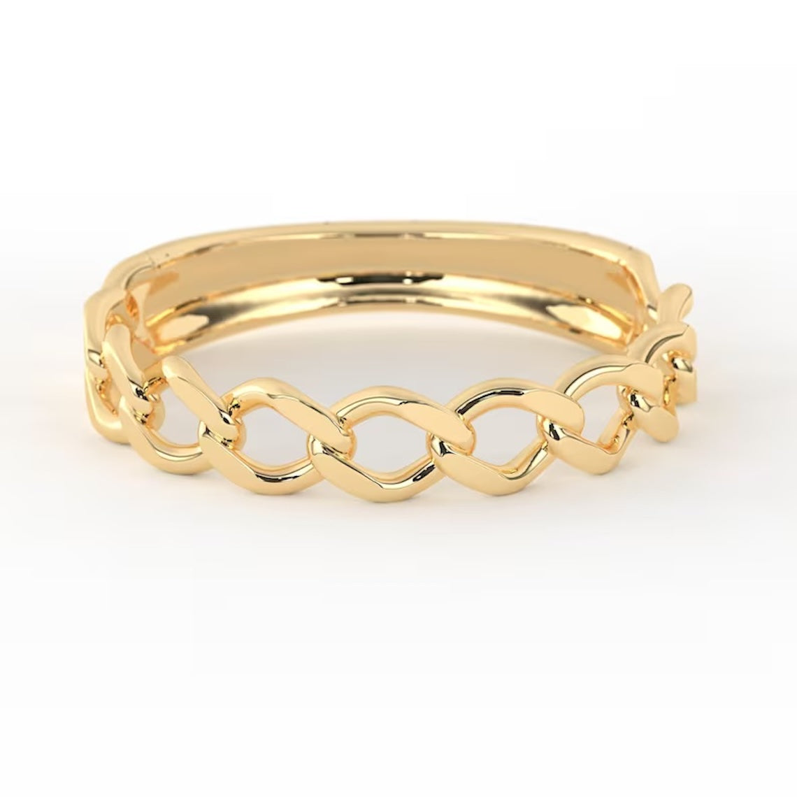 Half Eternity Chain Ring 14k Gold
