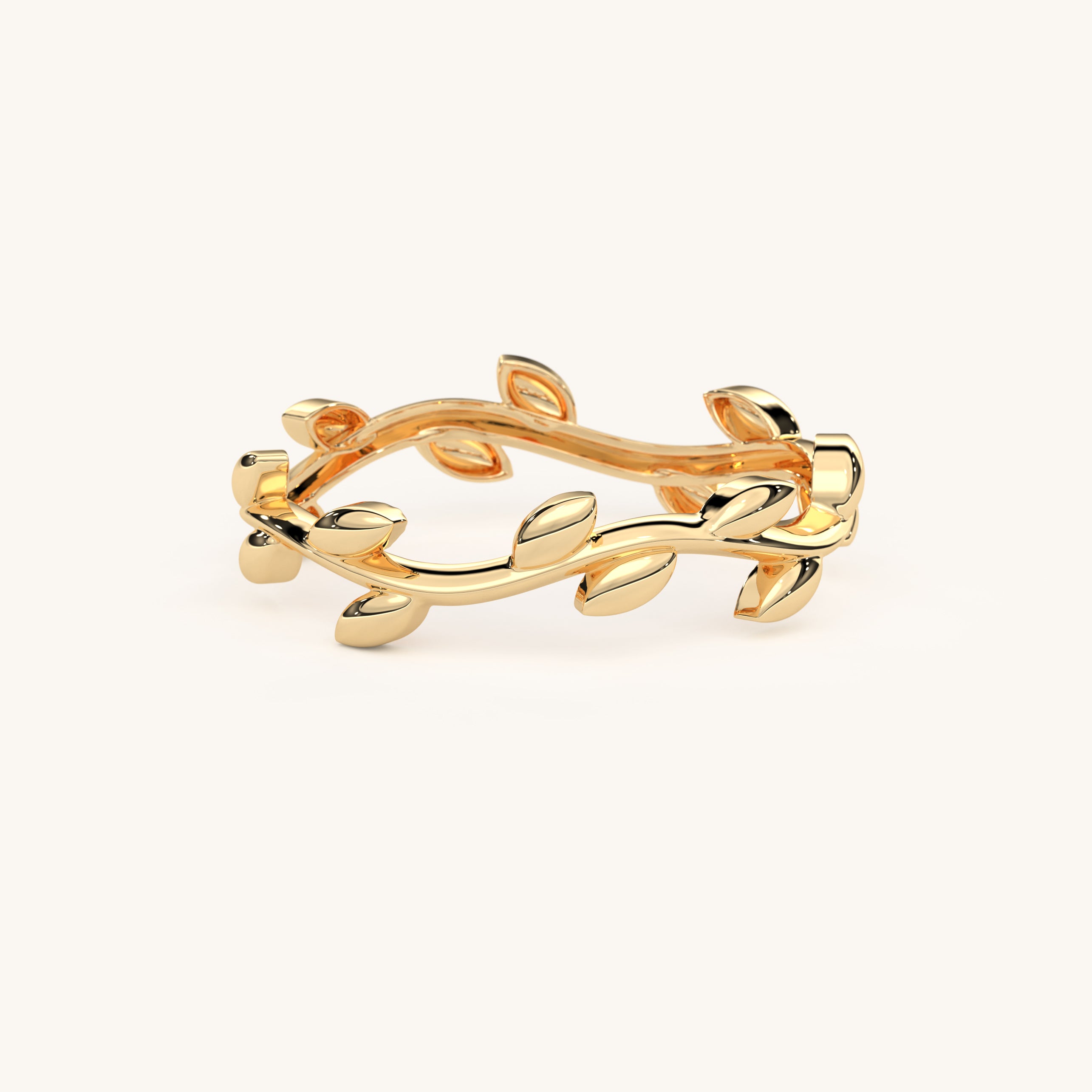 14k Gold Leaf Ring, Artemis