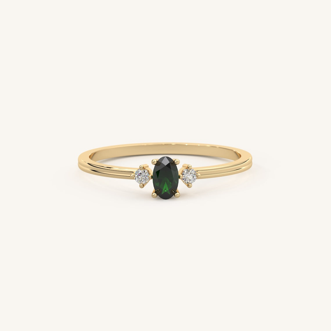 Oval Cut Birthstone Ring 14k Gold