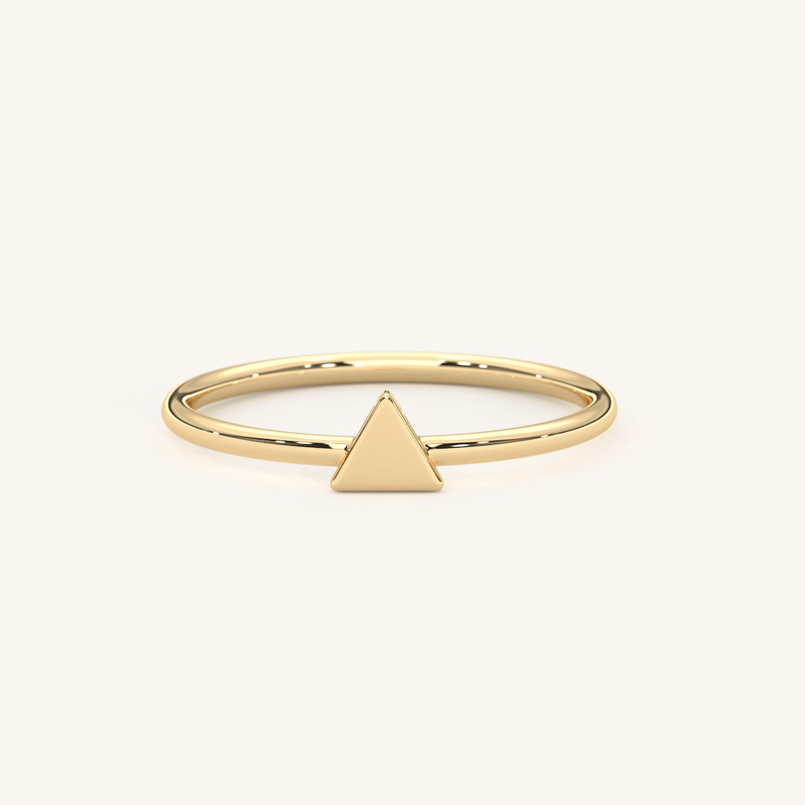 Dainty Triangle Ring 14k Gold