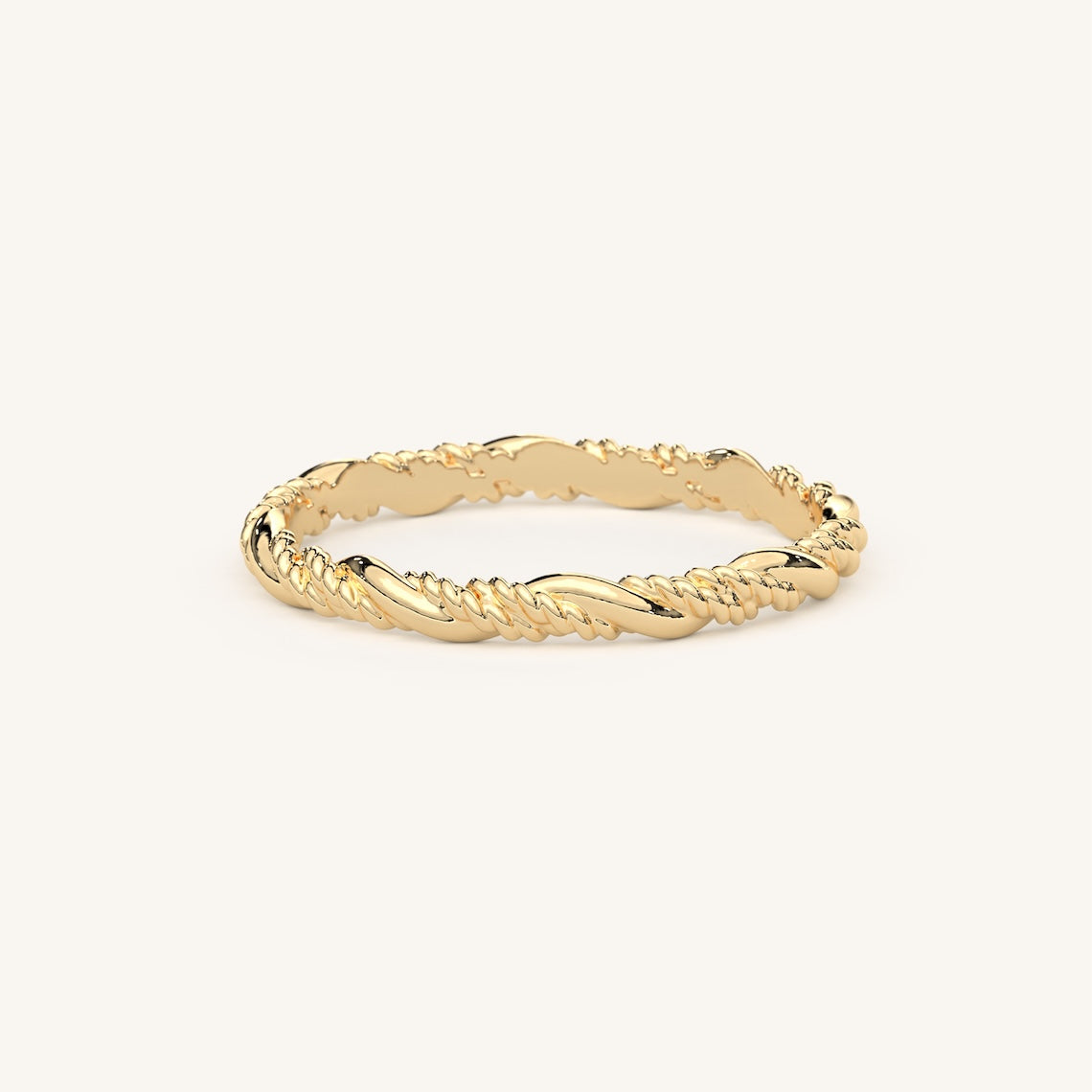 14k Gold Twisted Ring, Brigid